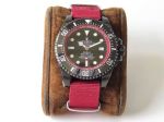 VR Factory Rolex Deepsea Sea-dweller 2836 Movement 40mm Red Nylon NATO Band Watch